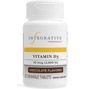 Integrative therapeutics vitamin d3 chocolate flavor.