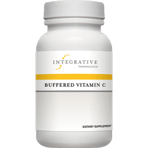 A bottle of integrative's buffered vitamin c.