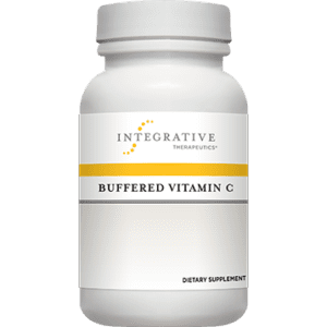 A bottle of integrative's buffered vitamin c.