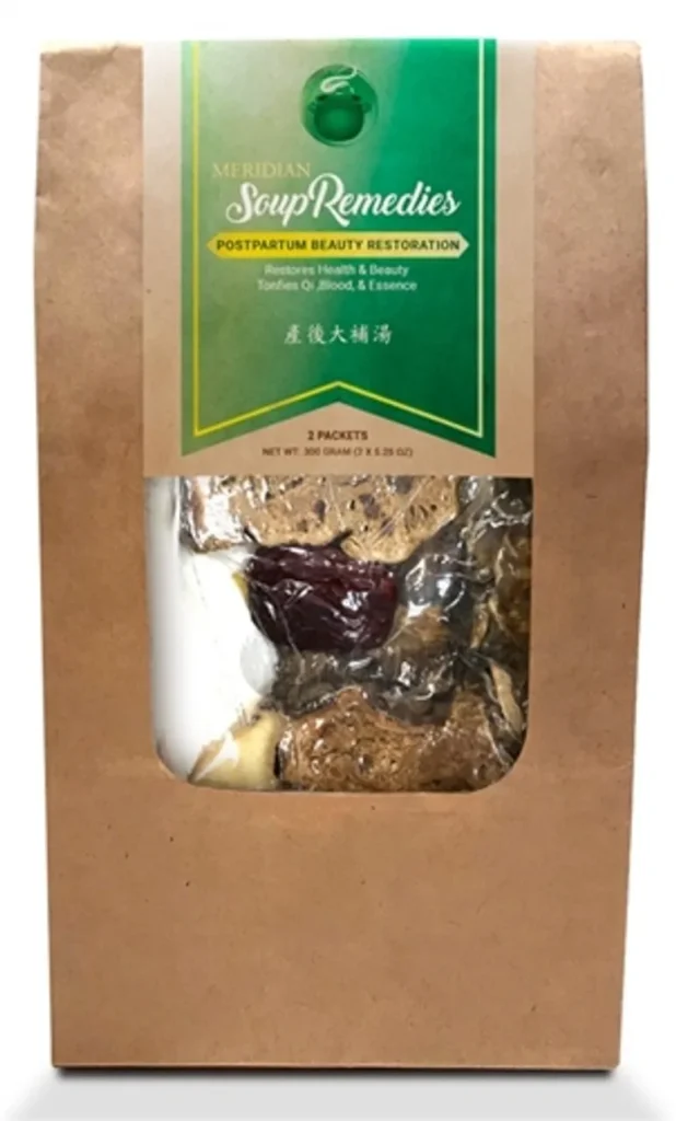 A bag of Meridian Soup dried fruits and nuts.