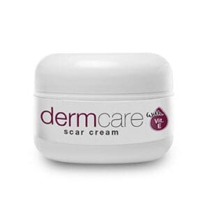 Dermcare Scar Cream (0.5 OZ) on a white background.