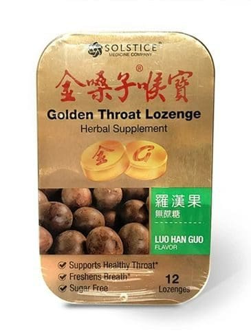 Golden Throat Lozenges Luo Han Guo Flavor (12 Lozenges)