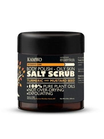 Body Polish - Oily Skin Salt Scrub with Turmeric & Mustard Seed (8 oz)
