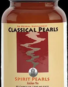 A jar of SUGAR PEARLS (90 CAPS) (CLASSICAL PEARL) spirit pearls.