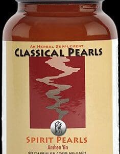 A jar of SPIRIT PEARLS (90 CAPS) (CLASSICAL PEARL) spirit pearls.