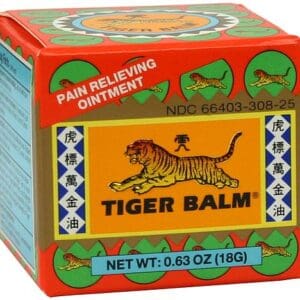 A box of TIGER BALM PAIN RELIEVING OINTMENT - RED EXTRA STRENGTH - LARGE on a white background.