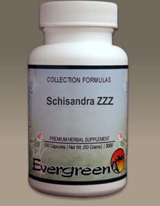 A bottle of SCHISANDRA ZZZ (100 CAPS) (EVERGREEN).