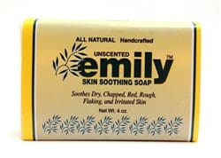 Emily soothing bar soap (unscented) (4 oz) (Emily Skin).