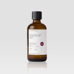 A SHE CHUANG ZI DING CALMING TINCTURE - DERMATOLOGY M bottle on a white background.