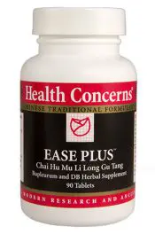 A bottle of EASE PLUS (90 CAPSULES) (HEALTH CONCERNS).
