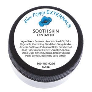 Blue poppy externals soothe skin ointment.