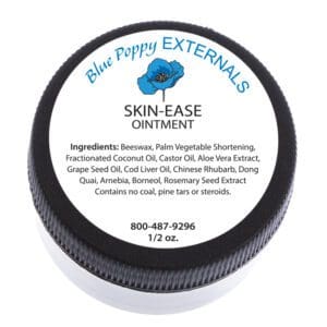 Blue poppy Skin Ease (PsoriaQuell) ointment.