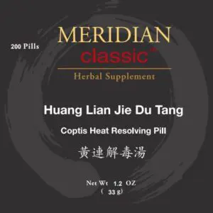 Meridian classic HUANG LIAN JIE DU TANG (TEAPILLS) heat restoring pill.
